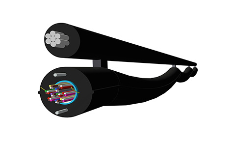 細径高密度型自己支持型光ファイバケーブル