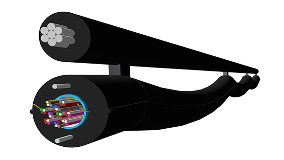 細径高密度型自己支持型光ファイバケーブル